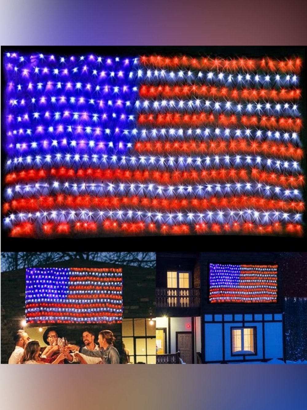 🇺🇸 American Flag LED Light Panel - Red White Blue Stars & Stripes ❤️🤍💙⭐️🇺🇸